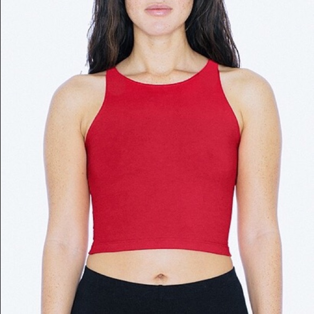 aa red halter crop top 🍄
